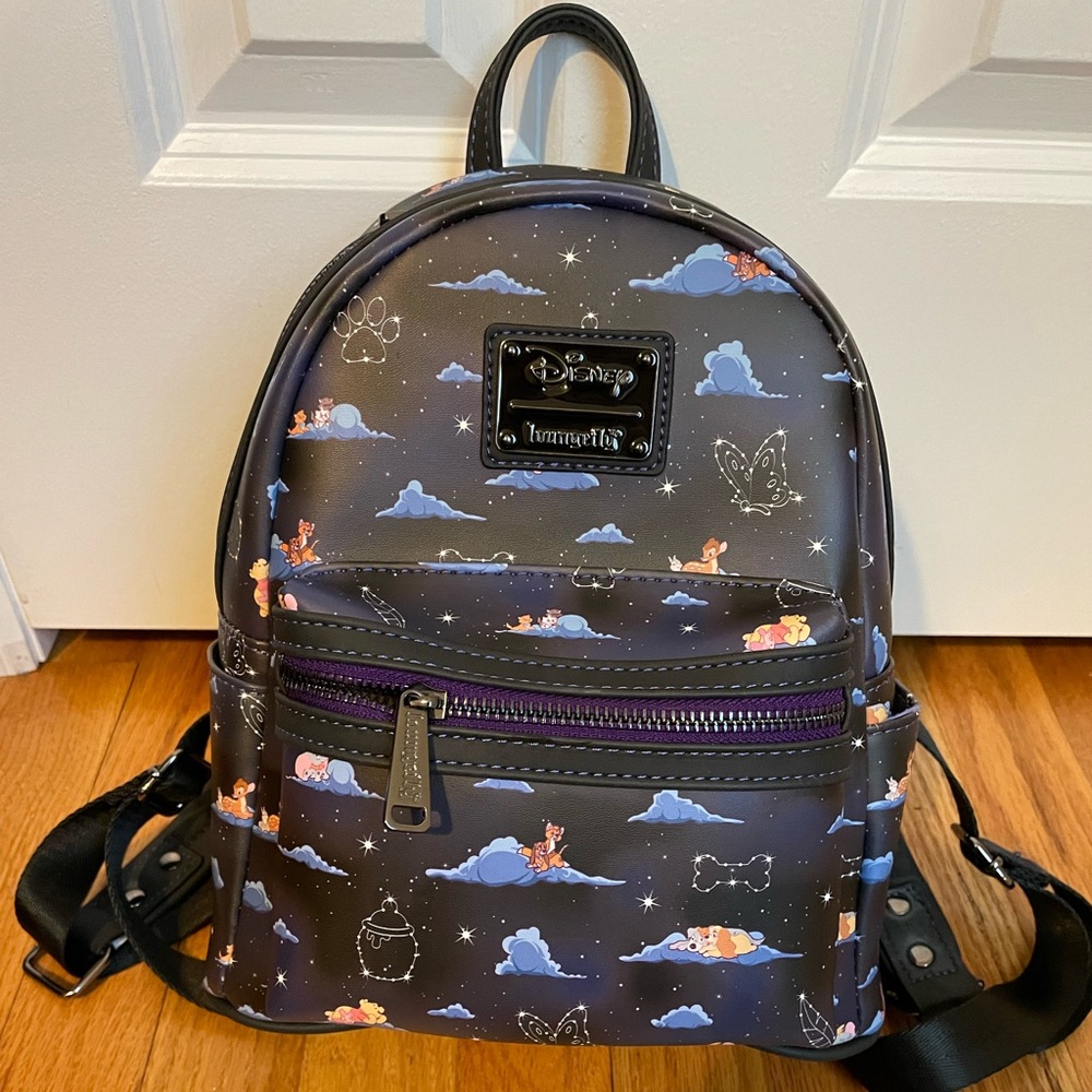 Disney loungefly mini backpack classic characters in clouds